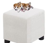 HXOUTGKP Stretch Square Slipcovers Jacquard Ottoman Footstool Protect Cover Washable/#11/75 * 75 cm