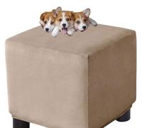 HXOUTGKP Stretch Square Slipcovers Jacquard Ottoman Footstool Protect Cover Washable/#16/55 * 55 cm