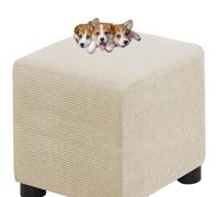 HXOUTGKP Stretch Square Slipcovers Jacquard Ottoman Footstool Protect Cover Washable/#3/38 * 38 cm