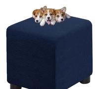 HXOUTGKP Stretch Square Slipcovers Jacquard Ottoman Footstool Protect Cover Washable/#7/75 * 75 cm