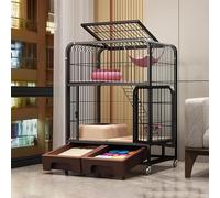 HXRW - Jaula grande para gatos, corralito para gatos de bricolaje alambre de metal para interiores jaula para mascotas, lugar de ejercicio grande ideal para 1-3 gatos para hurón, gatito, conejo,