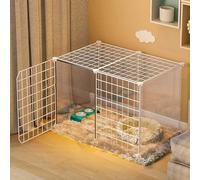 HXRW - Jaula para gatos - Jaula para gatos para interiores, jaula para hurones, jaulas para perros, perreras para gatos, corral para mascotas, fácil de limpiar para hurones, gatitos, conejos, animales