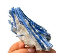 HXSCOO 1 Unidad de espécimen Mineral de Cristal en Bruto de cianita Azul Natural, Chip de racimo de cianita for curación, colección de calcita(120-170g)