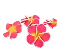 HXSCOO 10 unids/Lote 35mm Arcilla polimérica Plumeria Frangipani Cuentas de Flores for DIY Pendientes Hawaianos Collar Vacaciones joyería fabricación Artesanal (Color : Peach)