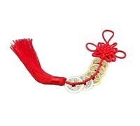 HXSCOO Amuleto de la Suerte, Colgante de Moneda de Cobre de los Cinco emperadores Antiguos, Nudo Chino, exorcizar espíritus malignos, Amuleto Fengshui, Accesorios for Colgar en el Coche