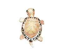 HXSCOO Anillos de Tortuga de Oro Rosa de 14 Quilates chapados en Oro púrpura for Mujer, Amuleto de Moda, joyería Abierta de Alto Nivel