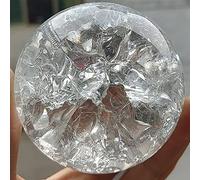 HXSCOO Bola de Cristal con Grietas de Hielo de 4/5/6/8cm, Esfera mágica de Cristal, Adorno de Feng Shui, Fuente de Agua rocosa, Bola de bonsái, decoración del hogar for Sala de Estar (Size : 8cm)