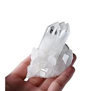 HXSCOO Clúster de Cristal Blanco Natural, Cuarzo Transparente, Mineral en Bruto, Cristales curativos, Punto de espécimen Mineral, Adornos artesanales for decoración del hogar (Size : 80-100g)