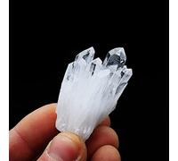 HXSCOO Cristal de Cuarzo Blanco Claro Natural, cúmulo de geoda, Piedras Preciosas curativas energéticas, Minerales crudos, espécimen, decoración del hogar