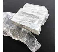HXSCOO Espécimen de Yeso Transparente de losa de Cristal de selenita en Bruto Blanco Natural (Color : 100g)