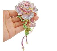 HXSCOO Exquisito Broche de Mariposa de circonita con Diamantes de imitación de Amatista for Mujer, Pin Elegante de Lujo, Accesorios de Ropa, Regalos de joyería (Color : A10356-Pink)