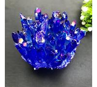 HXSCOO Geoda galvanizada, Cristal Azul, Pilar de Cristal Azul, Piedra Mineral curativa energética, Roca, decoración del hogar, geoda, Amatista (Color : Blue, Size : 15g)