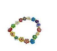 HXSCOO Handmade Flower Glazed Beaded Bracelet - DIY Jewelry for Fashion Lovers(Flowerbracelet)