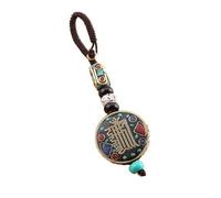 HXSCOO Llavero con Colgante de Buda Tibetano, Llavero con Signo de Mantra Budista, Amuleto de Yoga, Llavero de Coche for Mujer, joyería étnica de Nepal (Color : 12-01)