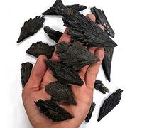 HXSCOO Natural Black Tourmaline Bulk Black Kyanite Crystal Kyanite Blades Fan Shape Reiki Healing Quartz Mineral