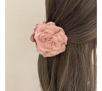 HXSCOO Pinza for el Pelo con Flor de Rosa Grande, Pinza for el Pelo con Flor de Rosa de Tela for Mujer, Accesorios for Mujeres y niñas (Color : 01)