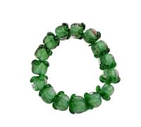 HXSCOO Pulsera de Caqui Hecha a Mano for Mujer | Joyería única de Cuentas de oración de Vidrio(Green)