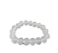 HXSCOO Pulsera de Caqui Hecha a Mano for Mujer | Joyería única de Cuentas de oración de Vidrio(Transparentcolor)