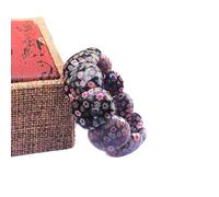 HXSCOO Pulsera de Cuerda elástica con Esmalte de Colores de Flores Hecha a Mano for Mujer, Regalo de joyería DIY(Color4)