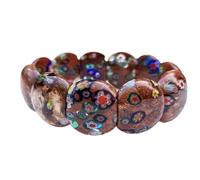 HXSCOO Pulsera De Cuerda Elástica Hecha A Mano con Esmalte De Colores For Mujer - Joyería De Moda DIY