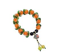 HXSCOO Pulsera De Estilo Chino con Transferencia De Caqui Esmaltada - Joyería Elegante Hecha A Mano For Mujeres(Color1)