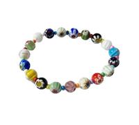 HXSCOO Pulsera Hecha a Mano con Cuentas de Vidrio joyería única de Bricolaje for Mujeres(Mixedcolor)