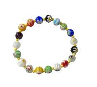 HXSCOO Pulsera Hecha a Mano con Cuentas de Vidrio joyería única de Bricolaje for Mujeres(Yellow)