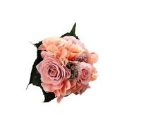 HXSCOO Simulated Rose Hydrangea Wedding Decoration Bride Holding Flowers Silk Rose Bouquet Hydrangea Simulated Bouquet (Color : Full Pink)