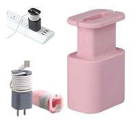 HXSZWJJ 2 in 1 Silicone Charger Protector for iPhone Charger, Protector with Cord Wrap, Silicone Power Adapter Case for 18w/20w, Data Cable Winder - Anti-Break Protection(Pink)