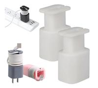 HXSZWJJ 2 in 1 Silicone Charger Protector for iPhone Charger, Protector with Cord Wrap, Silicone Power Adapter Case for 18w/20w, Data Cable Winder - Anti-Break Protection(2pcs-d)