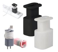 HXSZWJJ 2 in 1 Silicone Charger Protector for iPhone Charger, Protector with Cord Wrap, Silicone Power Adapter Case for 18w/20w, Data Cable Winder - Anti-Break Protection(2pcs-a)