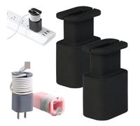 HXSZWJJ 2 in 1 Silicone Charger Protector for iPhone Charger, Protector with Cord Wrap, Silicone Power Adapter Case for 18w/20w, Data Cable Winder - Anti-Break Protection(2pcs-e)