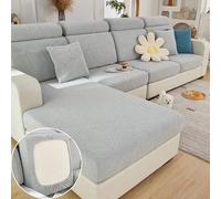 HXSZWJJ Lilyon - Lilyon Sofa Cover, Magic Sofa Covers Couch Covers, Interior Magic Sofa Covers, Soothing Home Sofa Covers Washable, Home Sofa Cushion Covers(Light Gray-C,Pillow Cover)