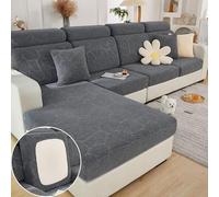 HXSZWJJ Lilyon - Lilyon Sofa Cover, Magic Sofa Covers Couch Covers, Interior Magic Sofa Covers, Soothing Home Sofa Covers Washable, Home Sofa Cushion Covers(Dark Gray-C,Back Cover-M)