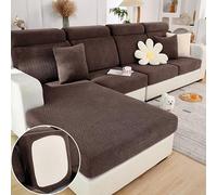 HXSZWJJ Lilyon - Lilyon Sofa Cover, Magic Sofa Covers Couch Covers, Interior Magic Sofa Covers, Soothing Home Sofa Covers Washable, Home Sofa Cushion Covers(Brown-A,Pillow Cover)