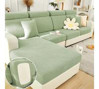 HXSZWJJ Lilyon - Lilyon Sofa Cover, Magic Sofa Covers Couch Covers, Interior Magic Sofa Covers, Soothing Home Sofa Covers Washable, Home Sofa Cushion Covers(Light Green-A,Pillow Cover)