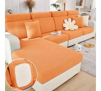 HXSZWJJ Lilyon - Lilyon Sofa Cover, Magic Sofa Covers Couch Covers, Interior Magic Sofa Covers, Soothing Home Sofa Covers Washable, Home Sofa Cushion Covers(Orange-A,Pillow Cover)