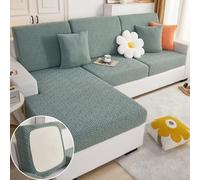 HXSZWJJ Lilyon - Lilyon Sofa Cover, Magic Sofa Covers Couch Covers, Interior Magic Sofa Covers, Soothing Home Sofa Covers Washable, Home Sofa Cushion Covers(Green-D,Pillow Cover)