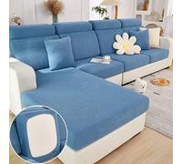 HXSZWJJ Lilyon - Lilyon Sofa Cover, Magic Sofa Covers Couch Covers, Interior Magic Sofa Covers, Soothing Home Sofa Covers Washable, Home Sofa Cushion Covers(Blue-A,Pillow Cover)