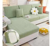 HXSZWJJ Lilyon - Lilyon Sofa Cover, Magic Sofa Covers Couch Covers, Interior Magic Sofa Covers, Soothing Home Sofa Covers Washable, Home Sofa Cushion Covers(Light Green-B,Pillow Cover)