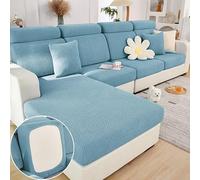 HXSZWJJ Lilyon - Lilyon Sofa Cover, Magic Sofa Covers Couch Covers, Interior Magic Sofa Covers, Soothing Home Sofa Covers Washable, Home Sofa Cushion Covers(Sea Blue-A,Pillow Cover)