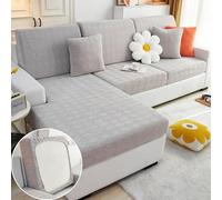 HXSZWJJ Lilyon - Lilyon Sofa Cover, Magic Sofa Covers Couch Covers, Interior Magic Sofa Covers, Soothing Home Sofa Covers Washable, Home Sofa Cushion Covers(Light Gray-B,Pillow Cover)