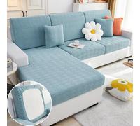 HXSZWJJ Lilyon - Lilyon Sofa Cover, Magic Sofa Covers Couch Covers, Interior Magic Sofa Covers, Soothing Home Sofa Covers Washable, Home Sofa Cushion Covers(Sea Blue-B,Pillow Cover)