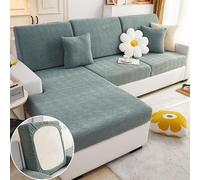 HXSZWJJ Lilyon - Lilyon Sofa Cover, Magic Sofa Covers Couch Covers, Interior Magic Sofa Covers, Soothing Home Sofa Covers Washable, Home Sofa Cushion Covers(Green-B,Pillow Cover)