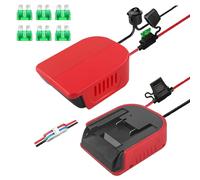 HXTMOJU 2 adaptadores Power Wheel para batería Einhell Power X Change de 18 V, conector de alimentación con fusible de 14 AWG e interruptor, adaptador de batería para coche RC DIY