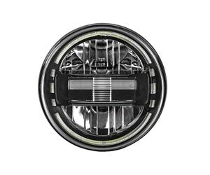 HXVGEGKPYK Bloque Óptico Delanteros Faro LED Universal De 7 Pulgadas con Casquillo H4 DRL Redondo Faro Delantero Coche(1pcs Black B)