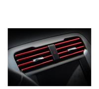 HXVGEGKPYK Molduras Interiores Tira Decorativa Moldeada En Forma U para Ventilación Aire Acondicionado Coche Tira Decorativa Brillante Colores Decoración Coche Salida De Aire Pegatinas(Red)