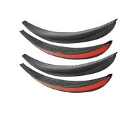 HXVGEGKPYK Protectores Salpicaduras Defensa Universal Fibra Carbono Los 34cm Señala por Medio Luces Protector Parachoques Arco Ceja Rueda Goma Guardabarros(4pcs)