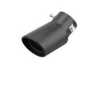 HXVGEGKPYK Punta Escape Punta Escape Universal para Coche Entrada 70 Mm Y Salida 76 Mm Silenciador Escape. Silenciador Escape(Black Bent)