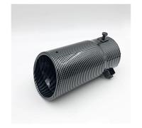 HXVGEGKPYK Punta Escape Silenciador Escape Universal para Coche Acero Inoxidable con Entrada 70 Mm Y Salida De 76 Mm. Silenciador Escape(Carbon Fiber 1)